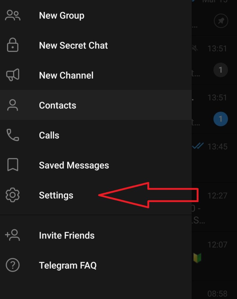 Deleting Telegram account step -2 