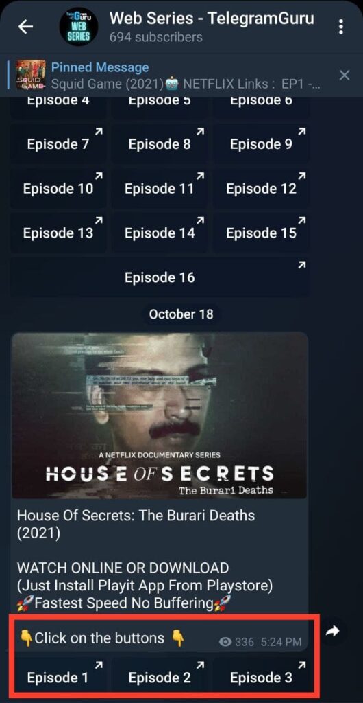 House Of Secrets: The Burari Deaths telegram channel link
