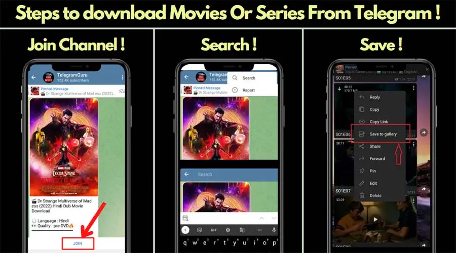 How to download movies from telegram channels 